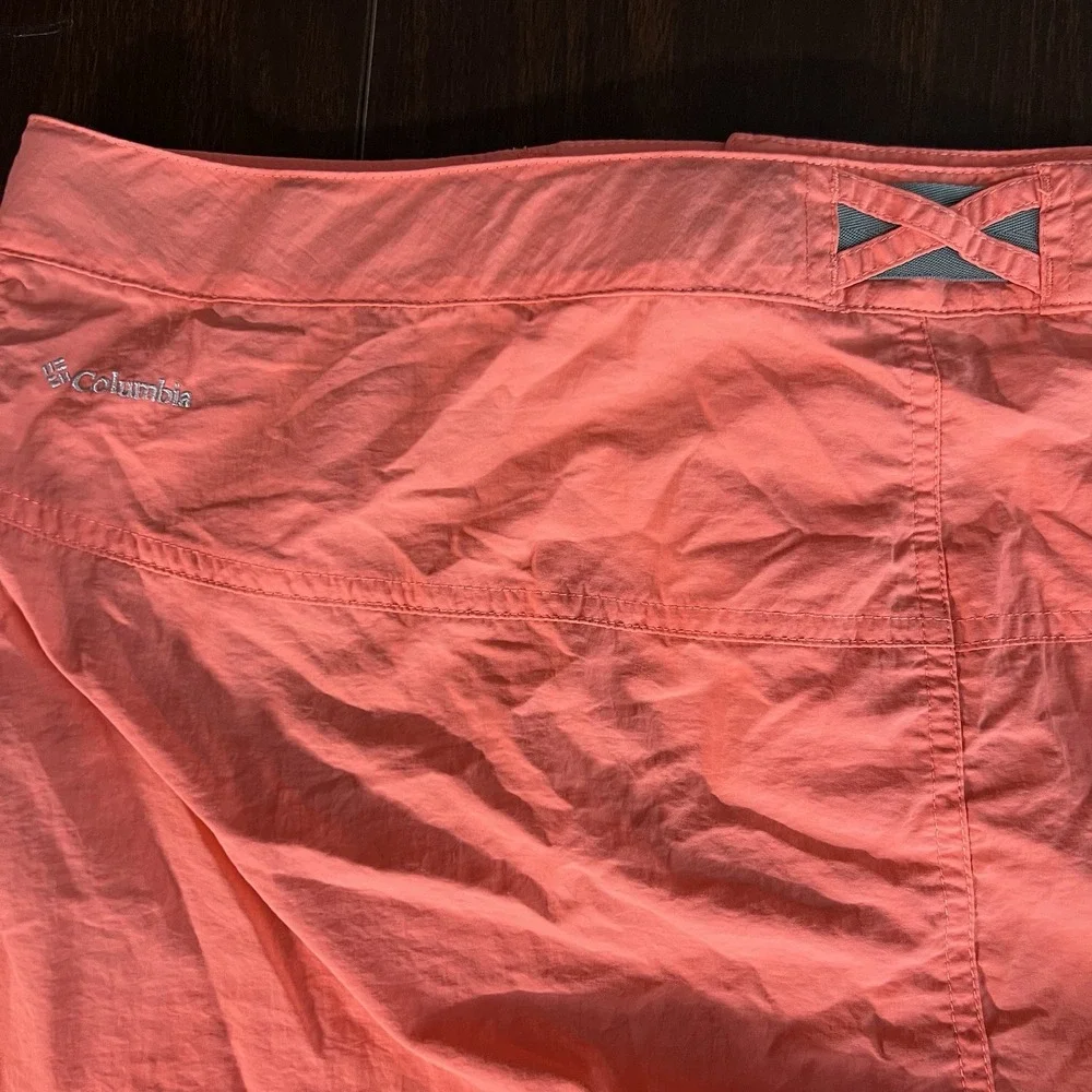 Columbia Skirt Womens 14 Coral Nylon Belted Omni-Shade‎ Wick Vaporation UPF 50